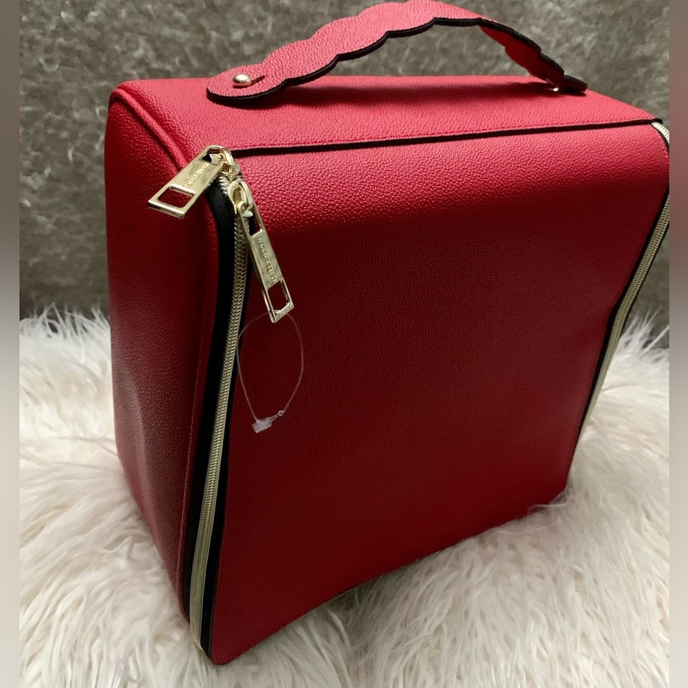 🍀 Lovely Vintage Estee Lauder Red Makeup Big Case🍀#RED